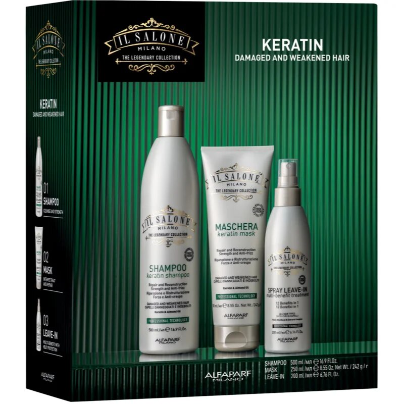 Alfaparf Milano Il Salone Milano Keratin kit подаръчен комплект за увредена коса