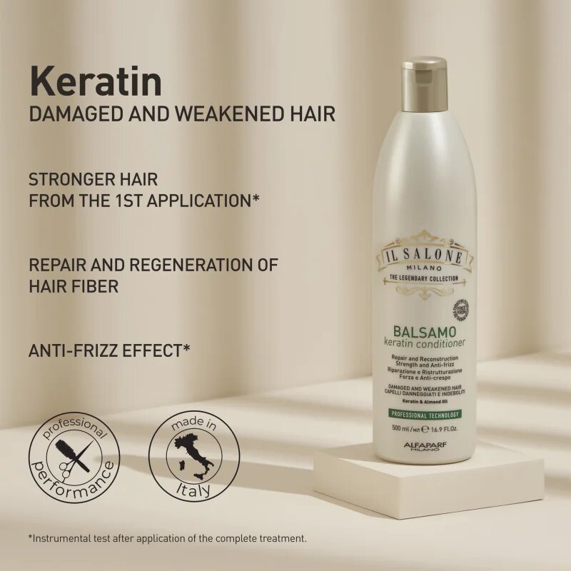Alfaparf Milano Il Salone Milano Keratin възстановяващ балсам за увредена коса 500 мл.