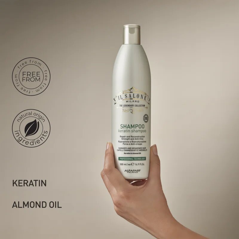 Alfaparf Milano Il Salone Milano Keratin възстановяващ шампоан за увредена коса 500 мл.