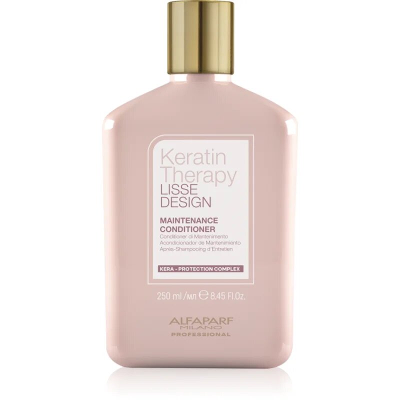 Alfaparf Milano Keratin Therapy Lisse Design нежен балсам за блясък и мекота на косата 250 мл.