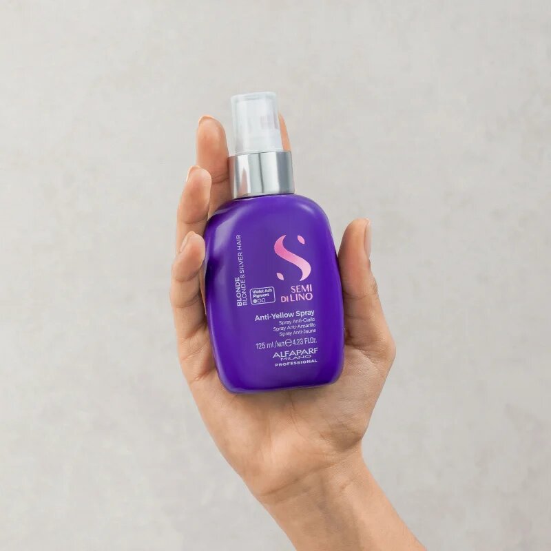 Alfaparf Milano Semi di Lino Blonde спрей против жълти оттенъци за блонд коса и коса с кичури 125 мл.