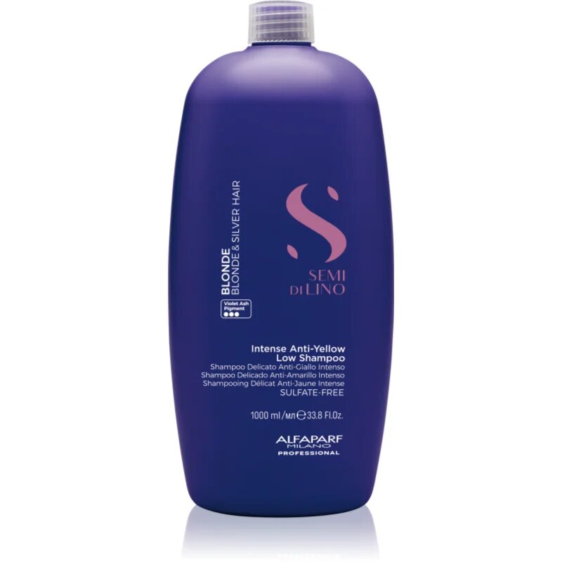 Alfaparf Milano Semi di Lino Blonde тониращ шампоан за блонд коса и коса с кичури 1000 мл.