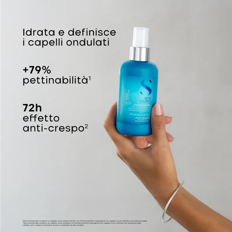 Alfaparf Milano Semi Di Lino Curls Enhancing Milk дефиниращ крем за укрепване на къдрава и вълниста коса 200 мл.