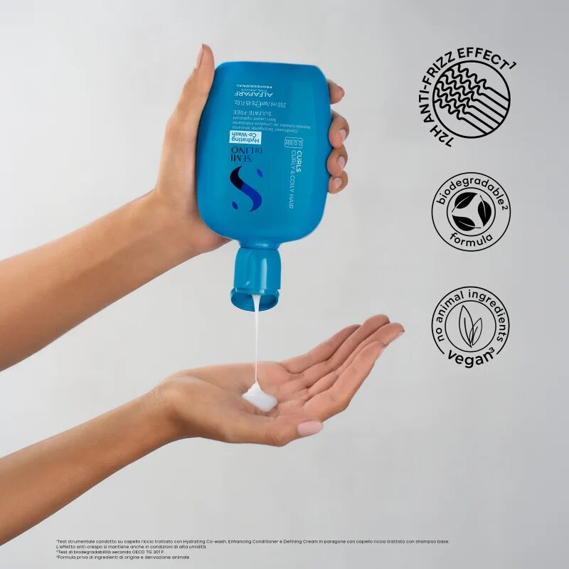 Alfaparf Milano Semi Di Lino Curls Hydrating Co-Wash почистващ крем-грижа за коса и скалп 250 мл.