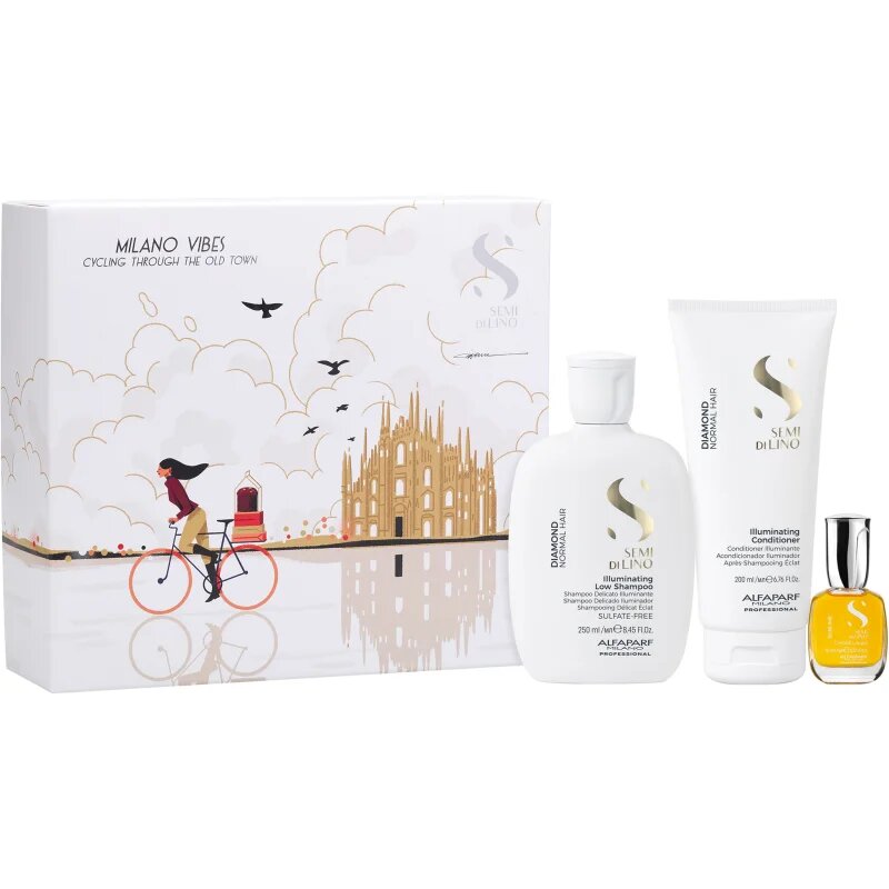 Alfaparf Milano Semi di Lino Diamond Holiday Kit подаръчен комплект за блясък и мекота на косата