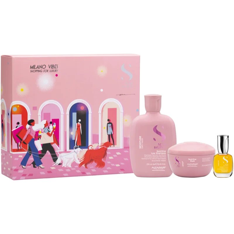 Alfaparf Milano Semi di Lino Moisture Holiday Kit подаръчен комплект за интензивна хидратация 3 бр.