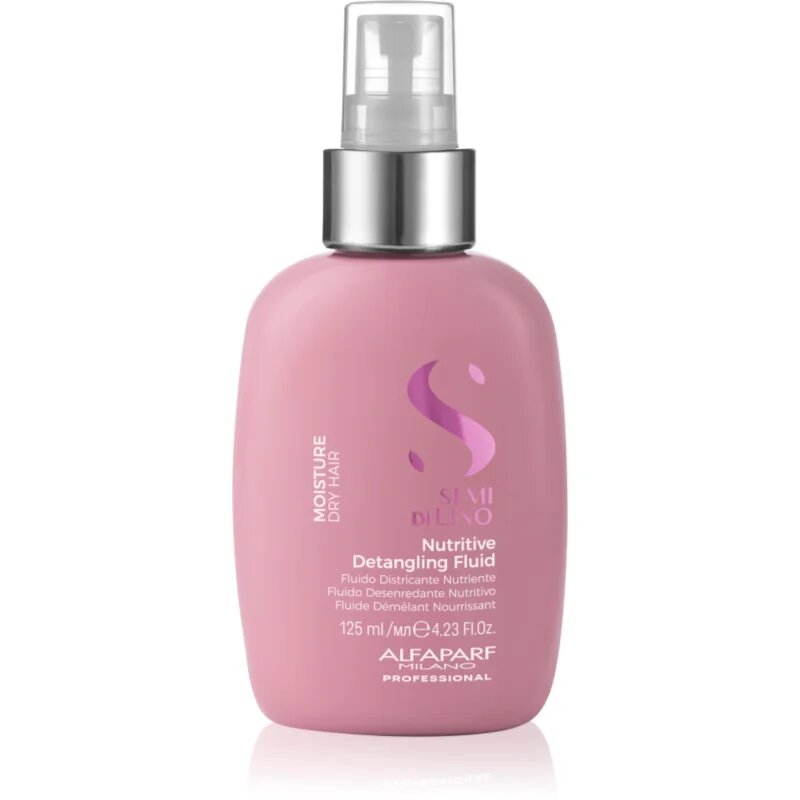 Alfaparf Milano Semi di Lino Moisture Nutritive Detangling Fluid хидратираща грижа без отмиване за по-лесно разресване на косата 125 мл.