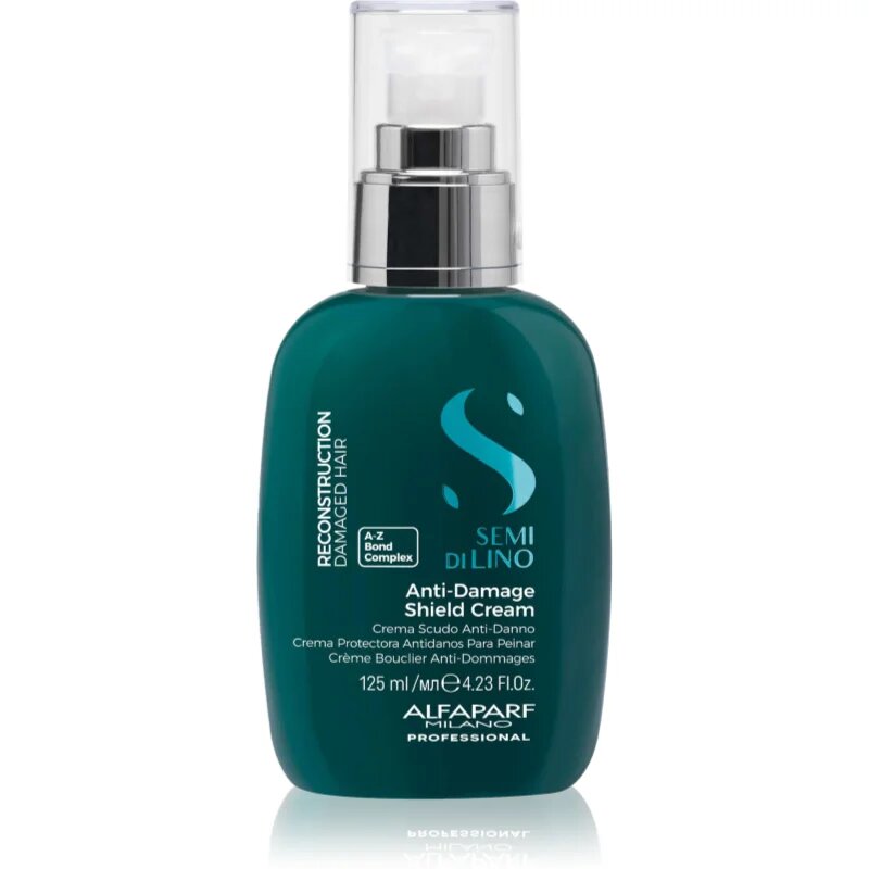 Alfaparf Milano Semi di Lino Reconstruction Anti-damage Shield Cream регенериращ балсам без отмиване за нормална и устойчива коса 125 мл.