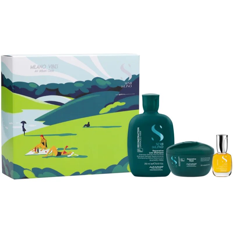Alfaparf Milano Semi di Lino Reconstruction Holiday Kit подаръчен комплект за увредена коса