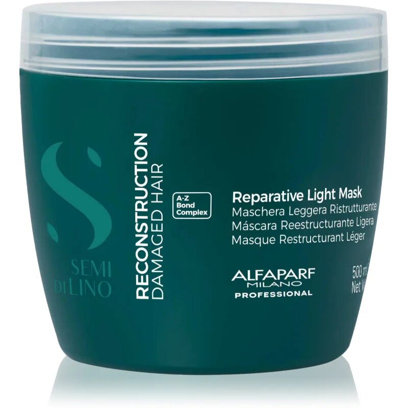 Alfaparf Milano Semi di Lino Reconstruction Reparative Light Mask регенерираща маска за увредена коса за фина коса 500 мл.