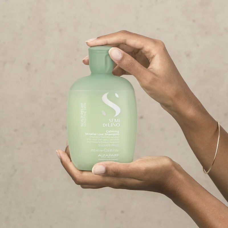 Alfaparf Milano Semi Di Lino Scalp Relief успокояващ шампоан за чувствителна кожа на скалпа 250 мл.