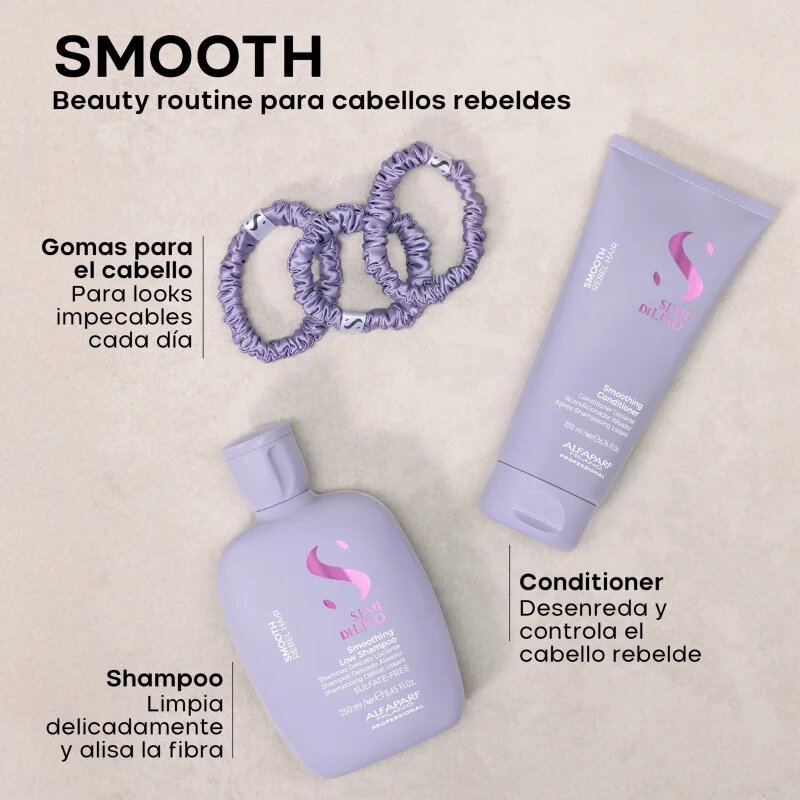 Alfaparf Milano Semi di Lino Smooth Duo Kit подаръчен комплект за непокорна коса 3 бр.