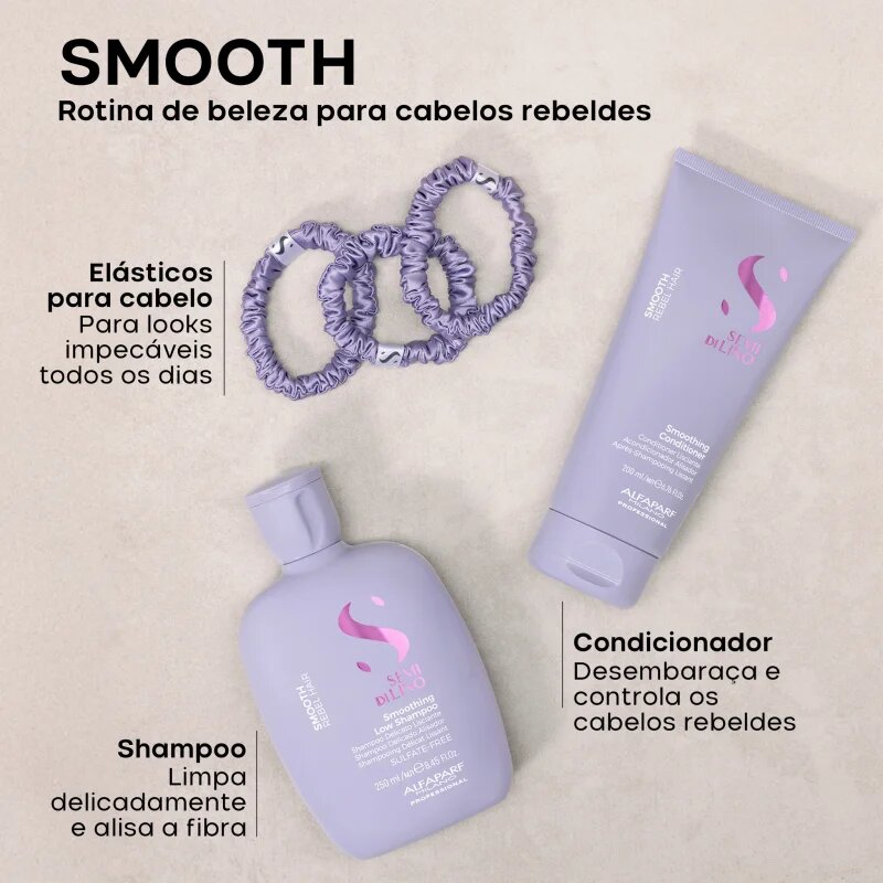 Alfaparf Milano Semi di Lino Smooth Duo Kit подаръчен комплект за непокорна коса 3 бр.
