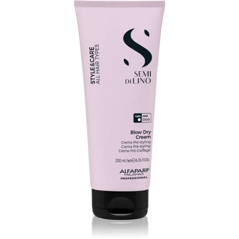 Alfaparf Milano Semi di Lino Style&Care Blow Dry Cream защитен крем ускоряващ изсушаването на коса със сешоар за всички видове коса 200 мл.