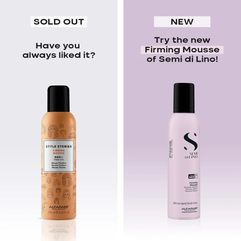 Alfaparf Milano Semi di Lino Style&Care Firming mousse пяна със силна фиксация За коса 250 мл.