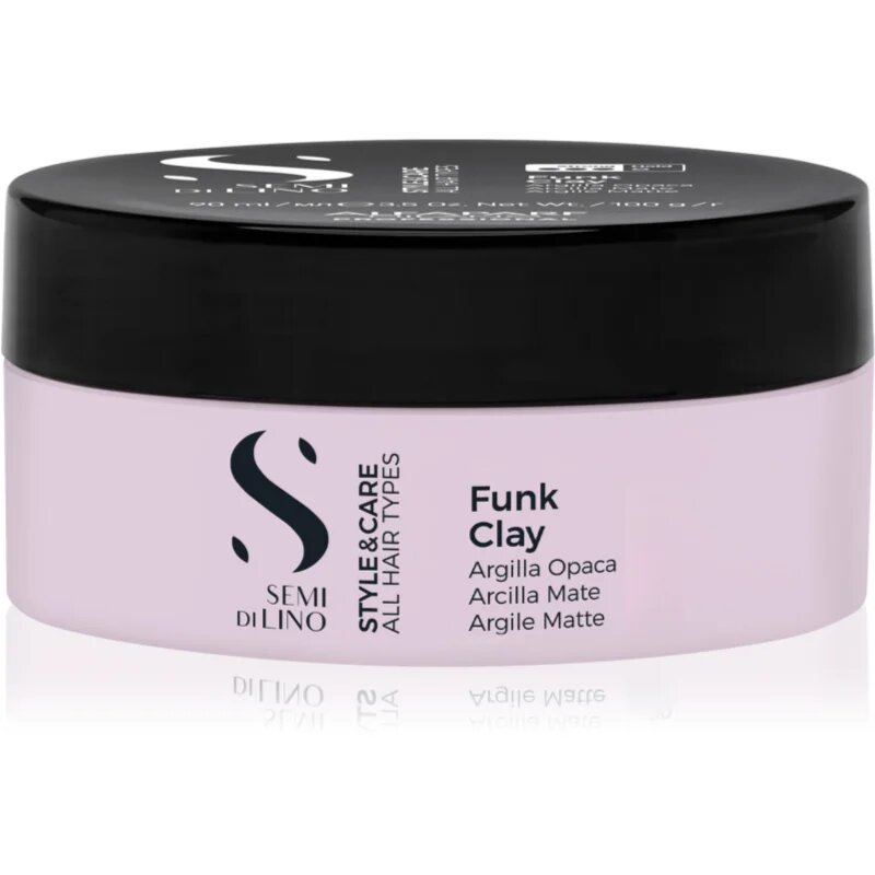 Alfaparf Milano Semi di Lino Style&Care Funk Clay Моделираща глина за фиксиране и оформяне 90 мл.