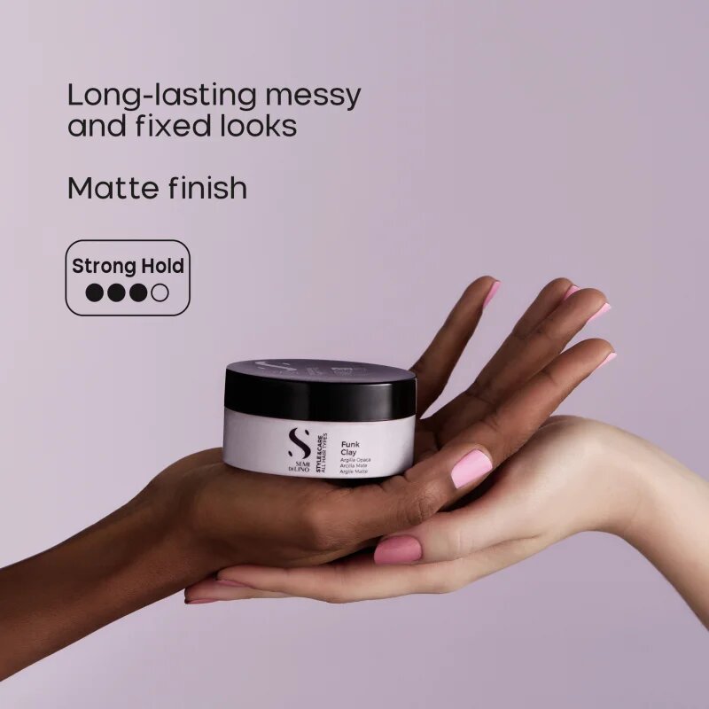 Alfaparf Milano Semi di Lino Style&Care Funk Clay Моделираща глина за фиксиране и оформяне 90 мл.