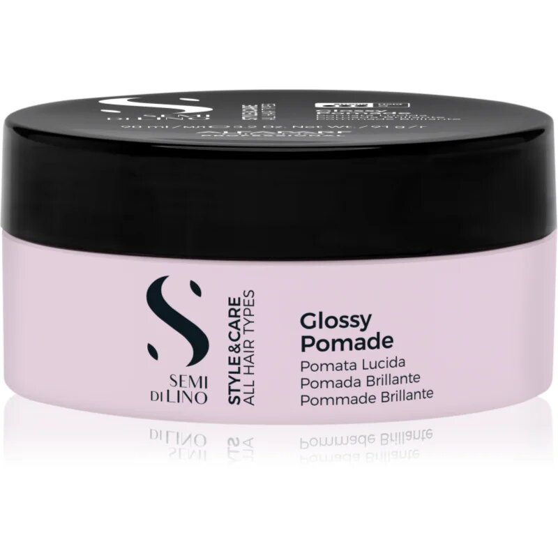 Alfaparf Milano Semi di Lino Style&Care Glossy Pomade оформящ брилянтин за оформяне и моделиране на прическа със силен гланц 100 мл.