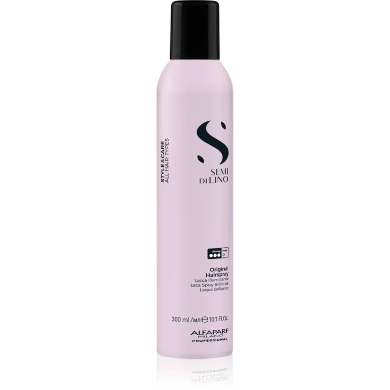 Alfaparf Milano Semi di Lino Style&Care Original Hairspray лак за коса със силна фиксация за блясък за всички видове коса 300 мл.