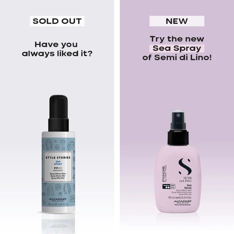 Alfaparf Milano Semi di Lino Style&Care Sea spray спрей за текстура съдържаща сол 125 мл.