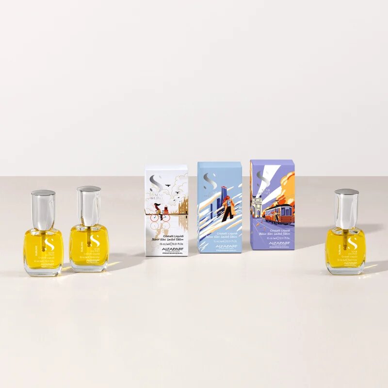 Alfaparf Milano Semi di Lino Sublime Cristalli хидратиращо олио за блясък и мекота на косата White Box 15 мл.