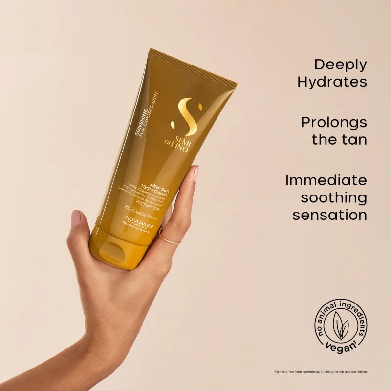 Alfaparf Milano Semi di Lino Sunshine After Sun Hydra Cream хидратиращ крем за лице и тяло след слънчеви бани 200 мл.