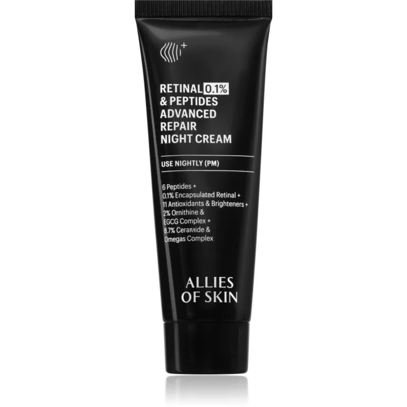 Allies of Skin 0.1% Retinal & Peptides Advanced Repair Night Cream ревитализиращ нощен крем 20 мл.
