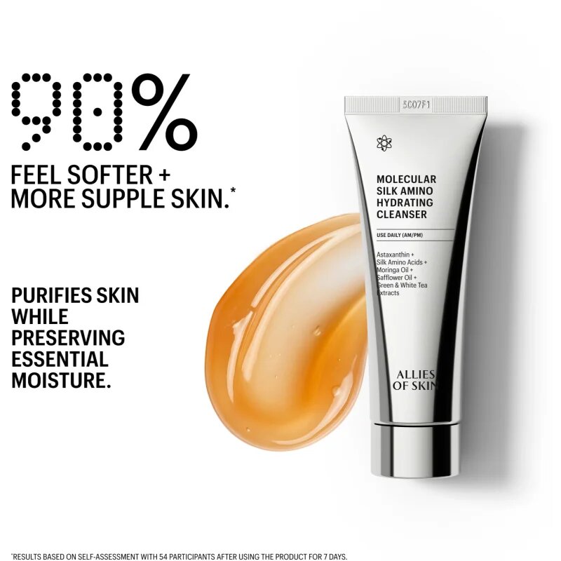 Allies of Skin Molecular Silk Amino Hydrating Cleanser овлажняващ почистващ гел с аминокиселини 25 мл.