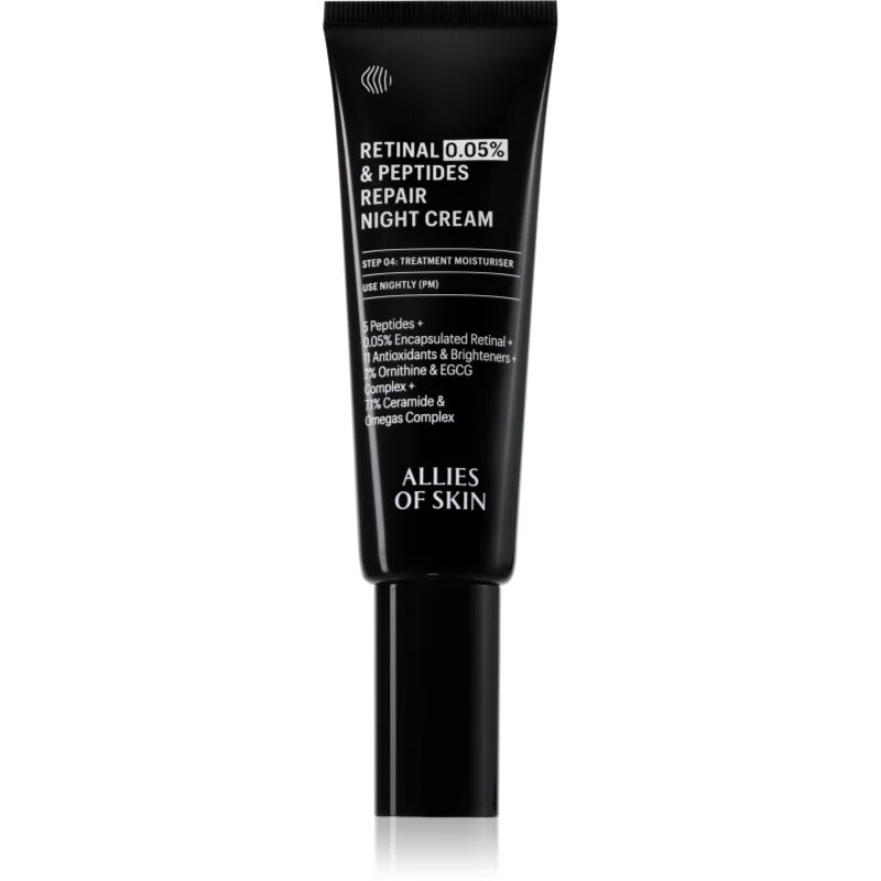 Allies of Skin Retinal 0.05% & Peptides Repair Night Cream ревитализиращ нощен крем 48 мл.