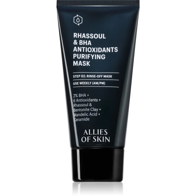 Allies of Skin Rhassoul & BHA Antioxidants дълбоко почистваща маска 50 мл.