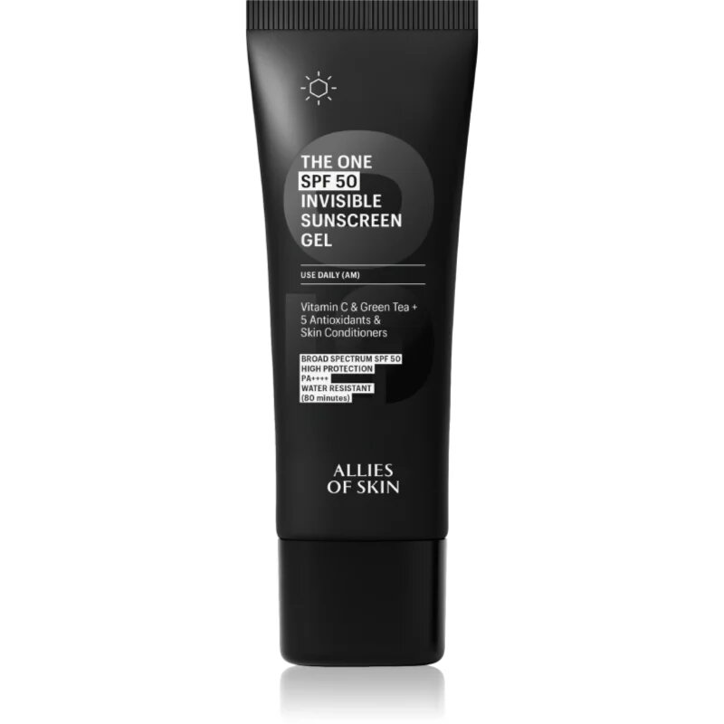 Allies of Skin The One Invisible Suncscreen Gel невидим матиращ гел SPF 50 90 мл.