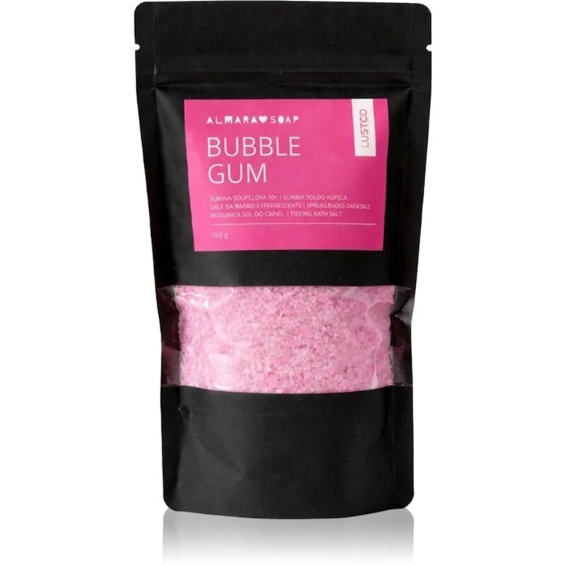 Almara Soap Bath Salt Bubble Gum оцветяваща сол за вана 180 гр.
