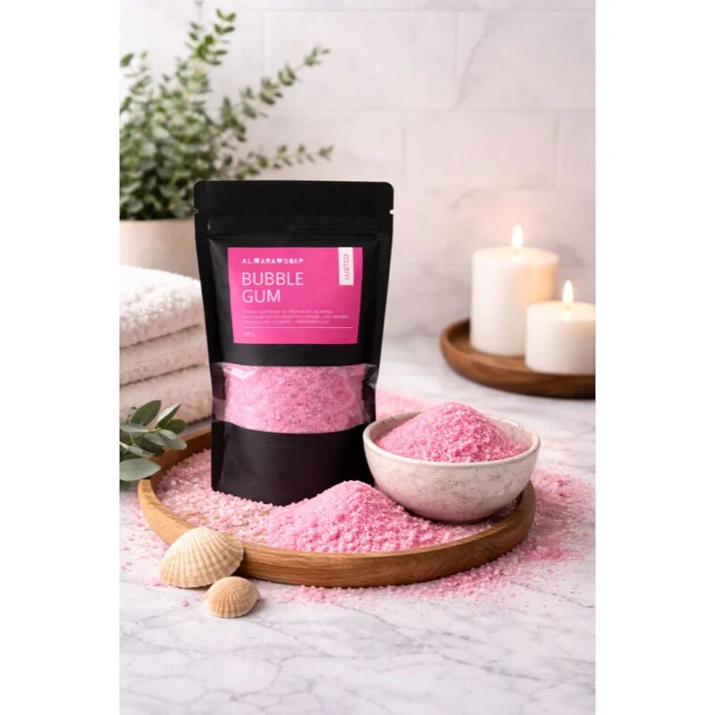 Almara Soap Bath Salt Bubble Gum оцветяваща сол за вана 180 гр.