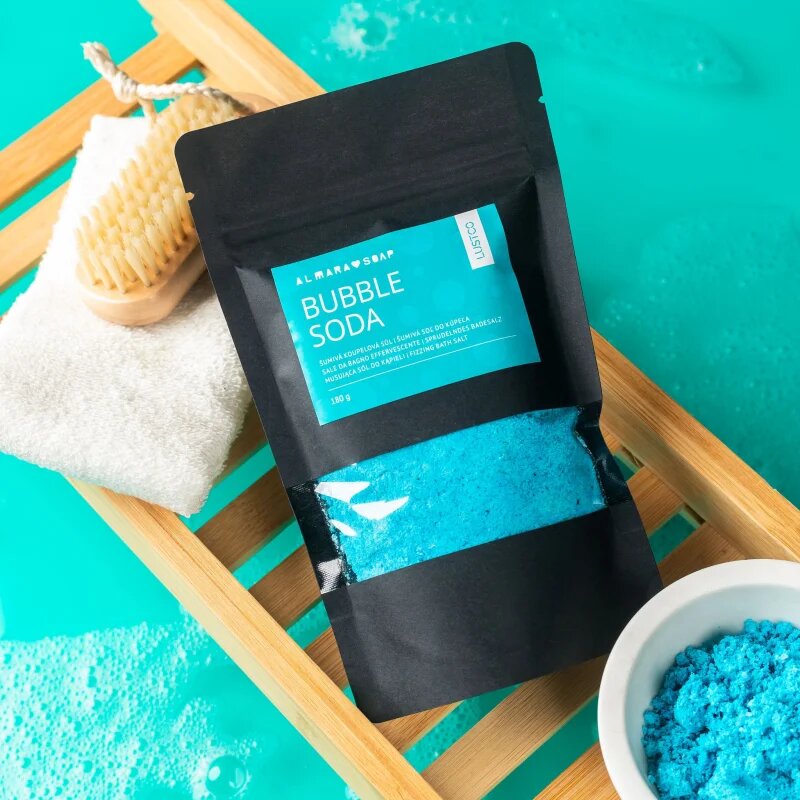 Almara Soap Bath Salt Bubble Soda оцветяваща сол за вана 180 гр.