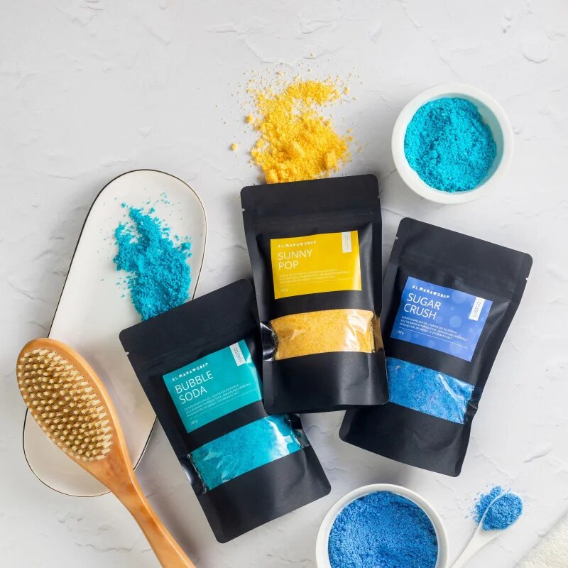 Almara Soap Bath Salt Bubble Soda оцветяваща сол за вана 180 гр.