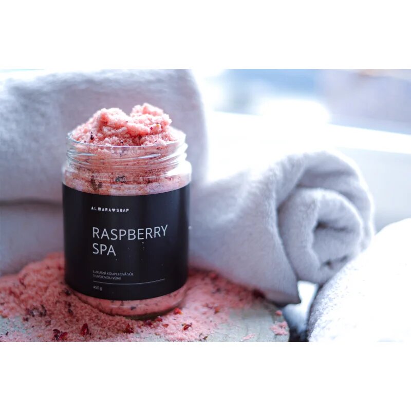 Almara Soap Bath Salt сол за релаксираща вана с аромат Raspberry Spa 450 гр.