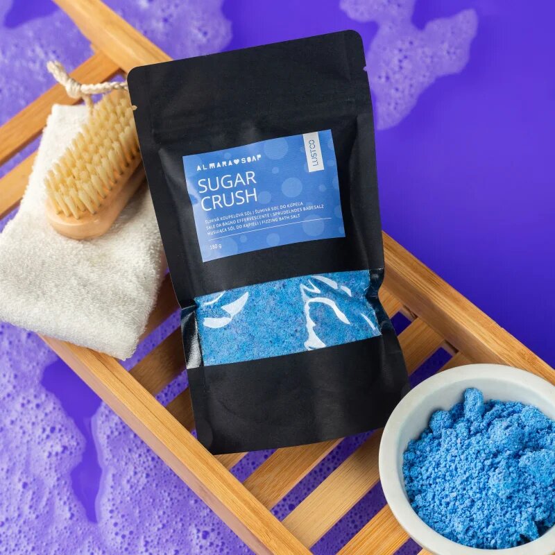 Almara Soap Bath Salt Sugar Crush оцветяваща сол за вана с аромат на цветя 180 гр.