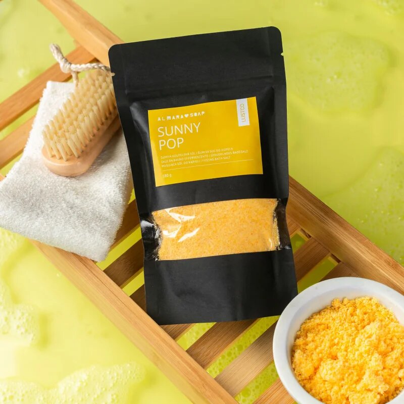 Almara Soap Bath Salt Sunny Pop оцветяваща сол за вана 180 гр.