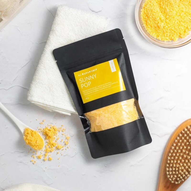 Almara Soap Bath Salt Sunny Pop оцветяваща сол за вана 180 гр.