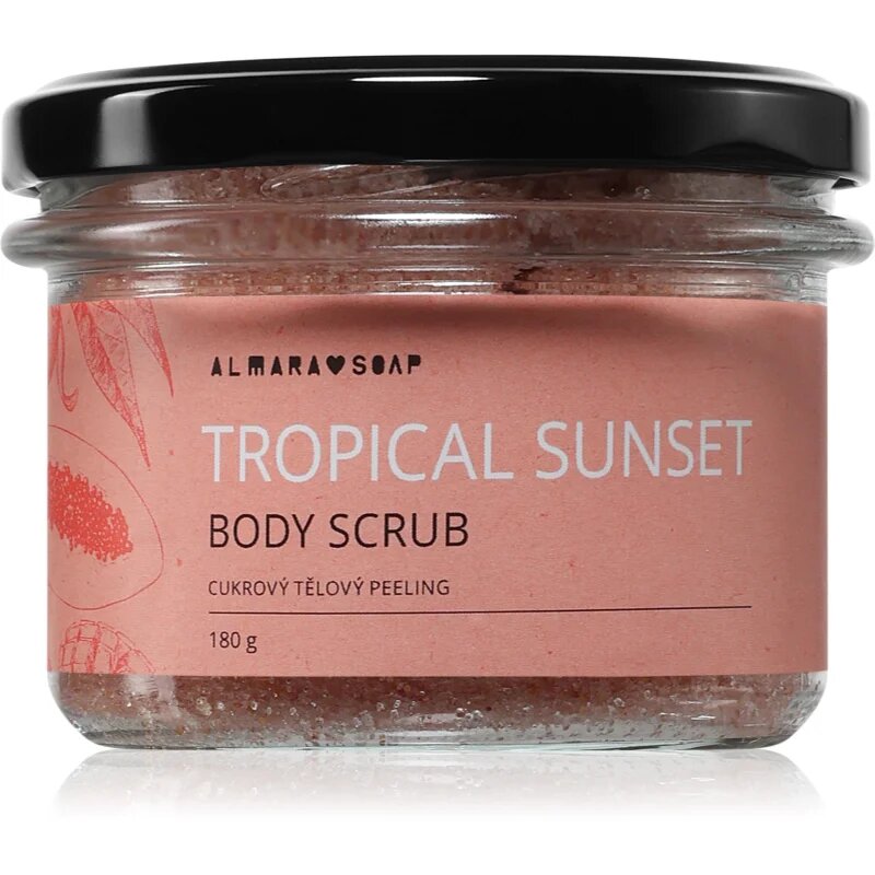 Almara Soap Body Scrub захарен скраб за тяло против целулит с аромат Tropical Sunset 180 гр.