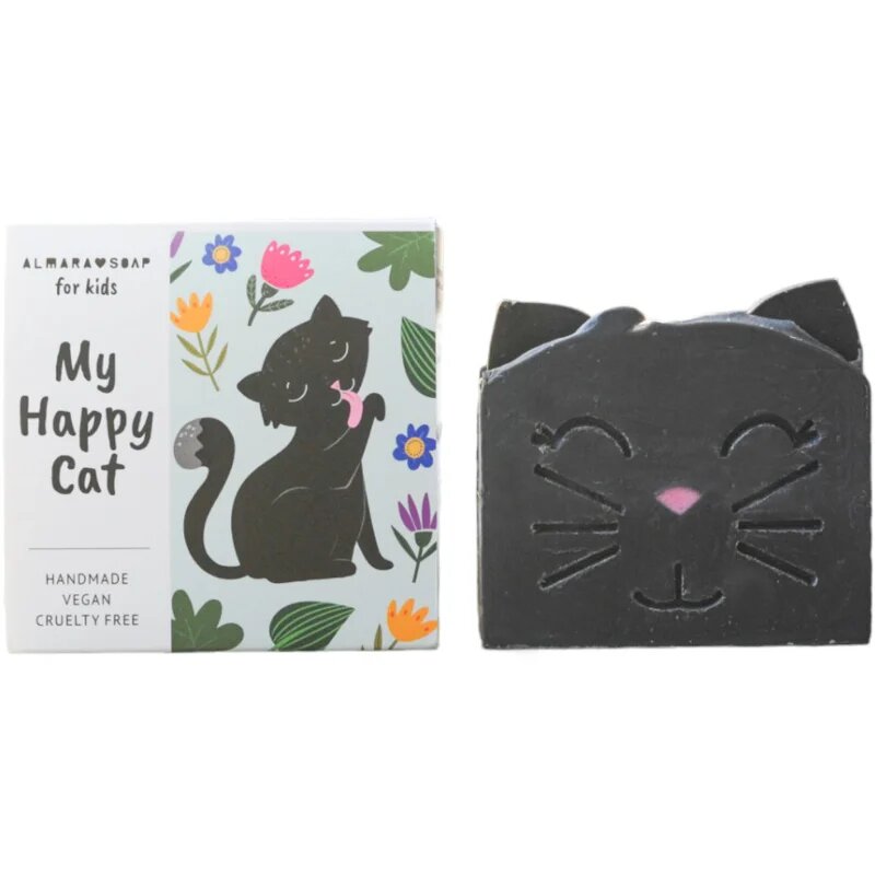 Almara Soap My Happy Cat ръчно произведен сапун с аромат на праскова за деца 100 гр.