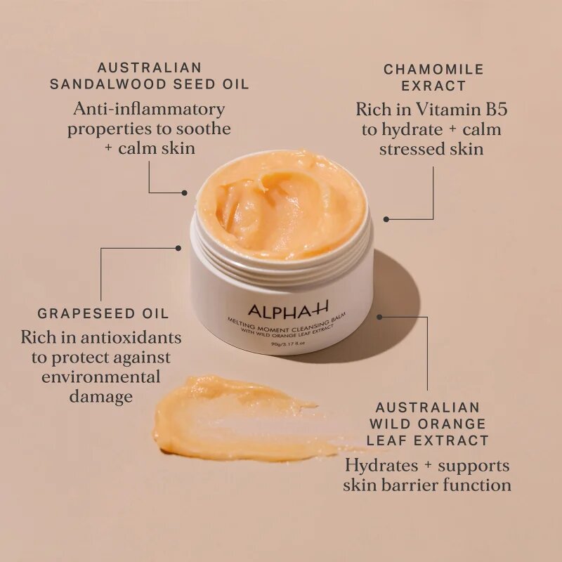 Alpha-H Melting Moment Cleansing Balm подхранващ почистващ балсам 90 гр.