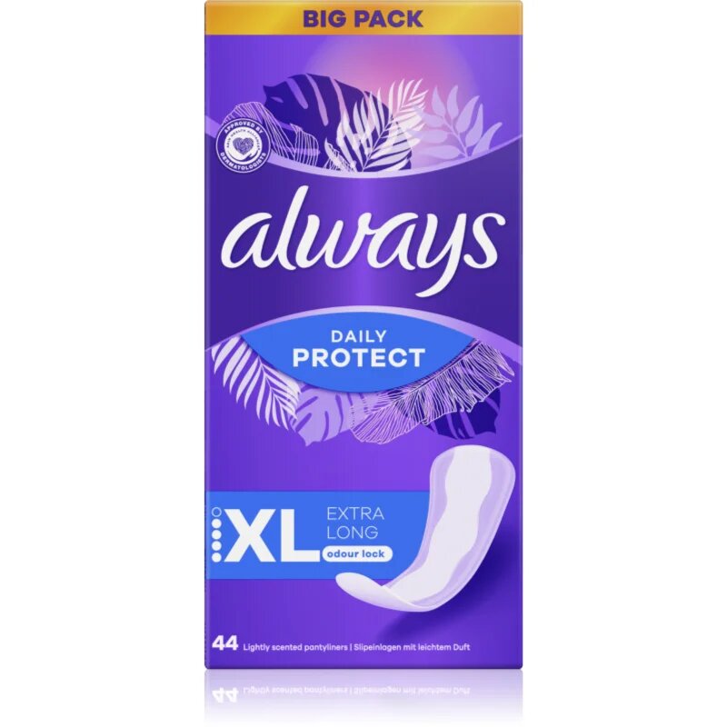 Always Dailies Long Plus Extra дамски превръзки 44 бр.
