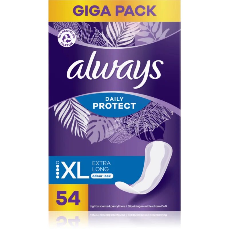 Always Daily Protect Extra Long дамски превръзки парфюмиран 54 бр.