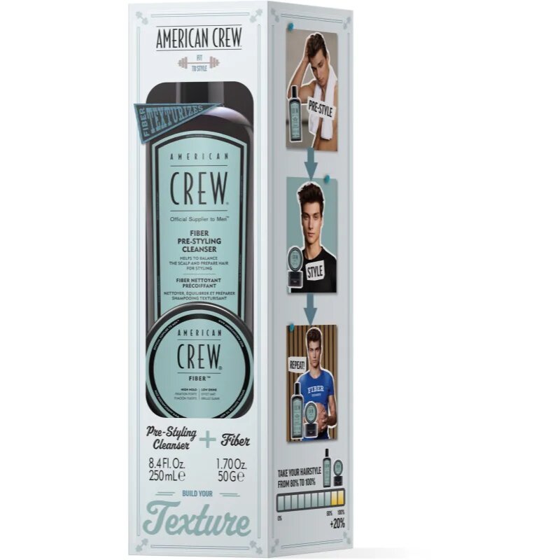 American Crew Fiber Duo - Giftset подаръчен комплект За коса за мъже 1 бр.