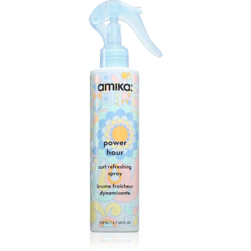 amika Power Hour Curl Refreshing Spray хидратиращ спрей за чуплива и къдрава коса 200 мл.
