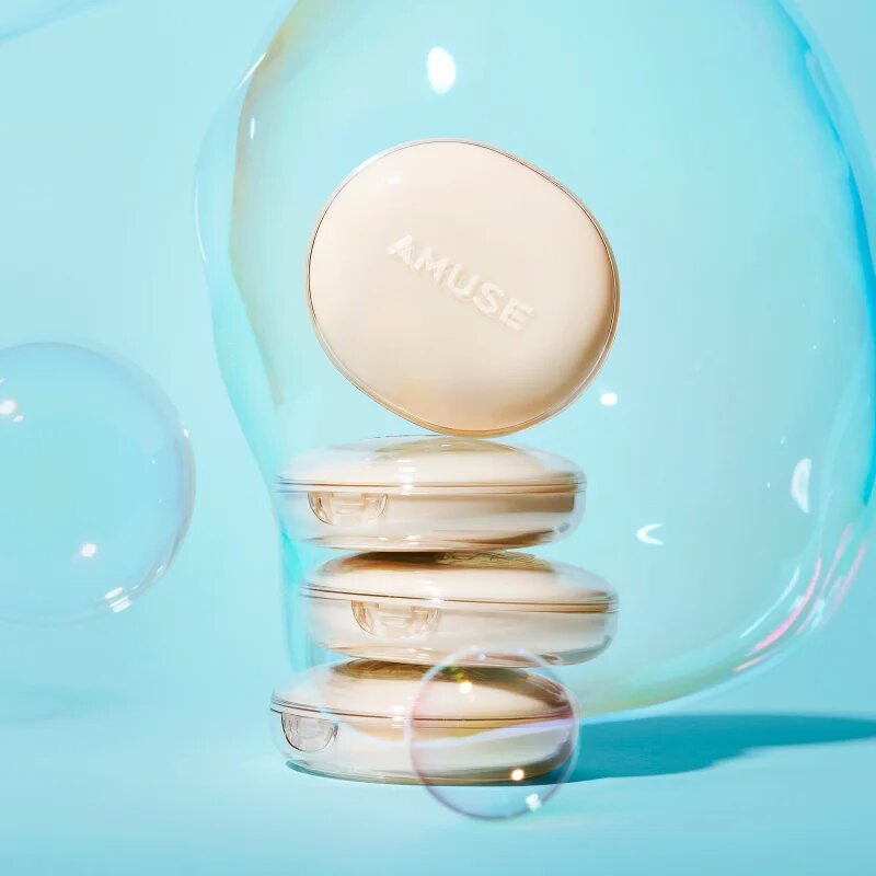 AMUSE Dew Jelly Master Cushion дълготраен грим в гъбичка със средна UV защита цвят 02 Healthy 15 гр.