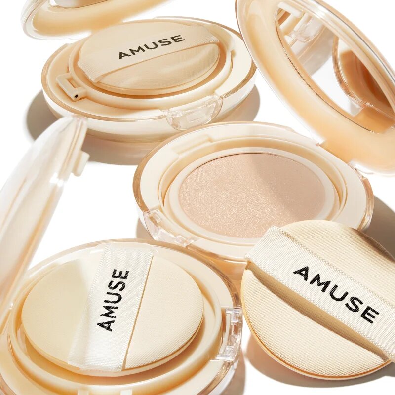 AMUSE Dew Jelly Master Cushion дълготраен грим в гъбичка със средна UV защита цвят 02 Healthy 15 гр.
