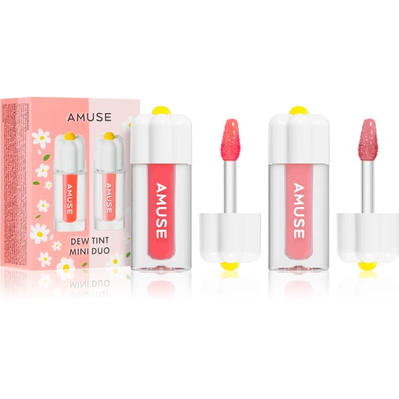 AMUSE Dew Tint Mini Duo комплект хидратиращ блясък за устни цвят Warm Tone 2x1.5 гр.