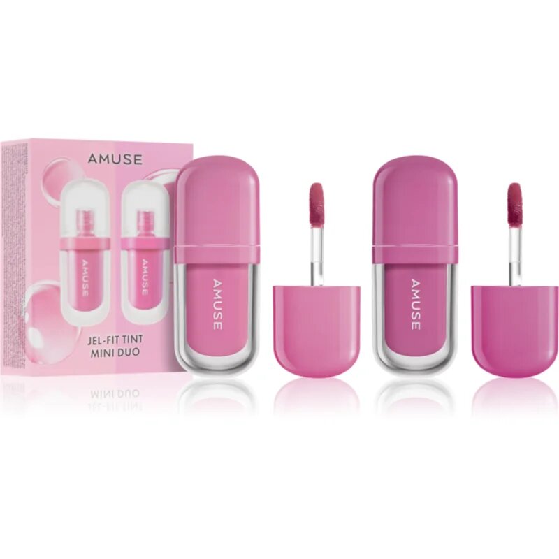 AMUSE Jel-Fit Tint Mini Duo комплект хидратиращ блясък за устни цвят Cool Tone 2x1.5 мл.